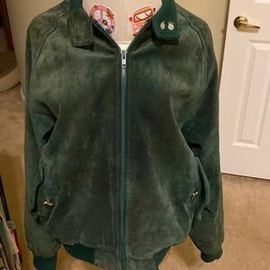 Green suede jacket